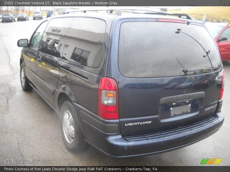 Black Sapphire Metallic / Medium Gray 2003 Chevrolet Venture LT