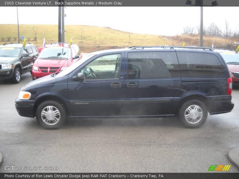 Black Sapphire Metallic / Medium Gray 2003 Chevrolet Venture LT