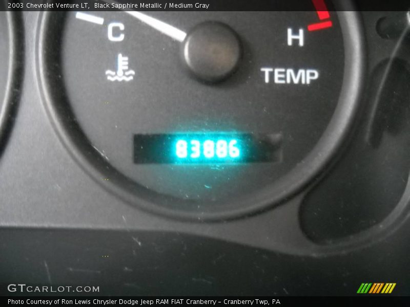 Black Sapphire Metallic / Medium Gray 2003 Chevrolet Venture LT
