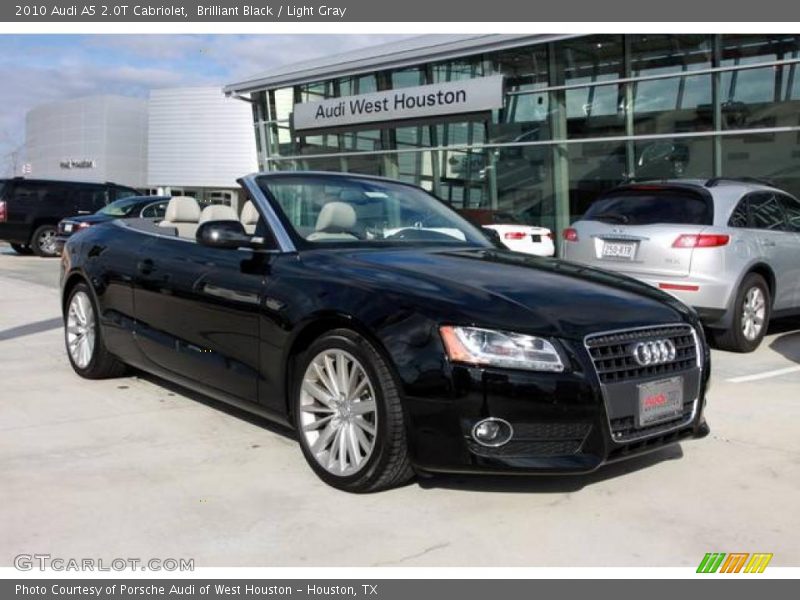Brilliant Black / Light Gray 2010 Audi A5 2.0T Cabriolet