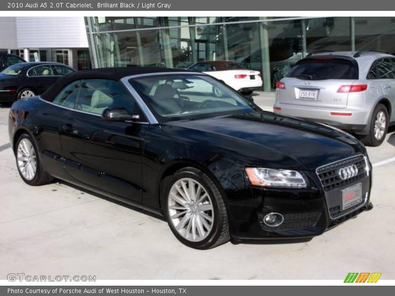 Brilliant Black / Light Gray 2010 Audi A5 2.0T Cabriolet