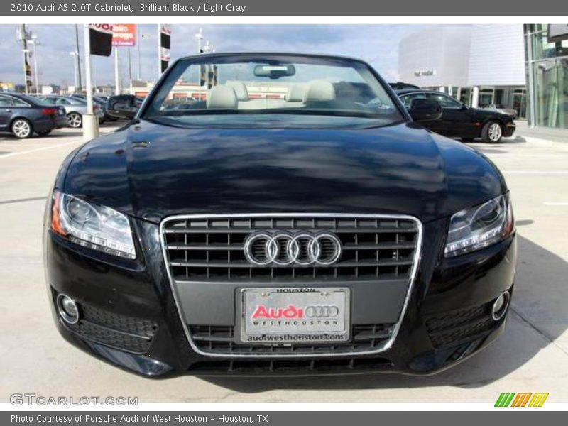 Brilliant Black / Light Gray 2010 Audi A5 2.0T Cabriolet