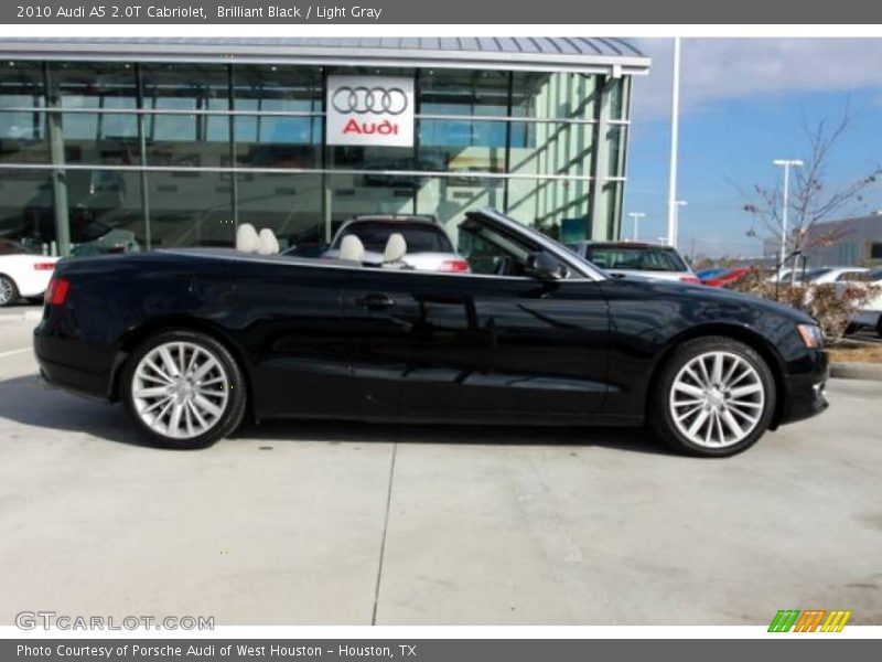 Brilliant Black / Light Gray 2010 Audi A5 2.0T Cabriolet