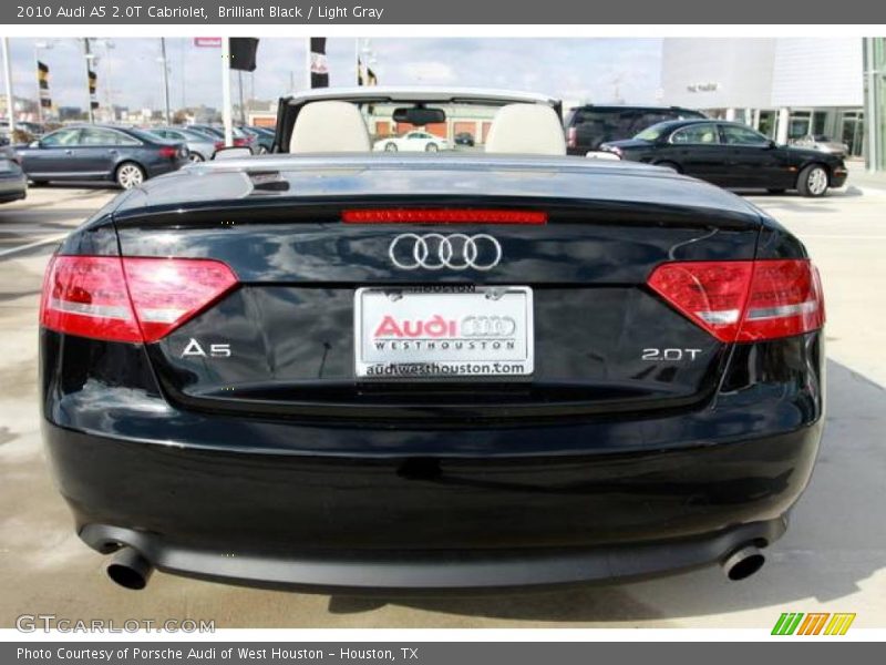 Brilliant Black / Light Gray 2010 Audi A5 2.0T Cabriolet