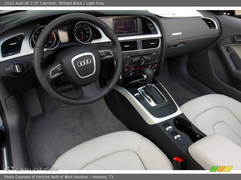 Brilliant Black / Light Gray 2010 Audi A5 2.0T Cabriolet