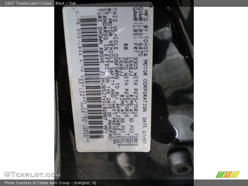 Black / Oak 1997 Toyota Land Cruiser