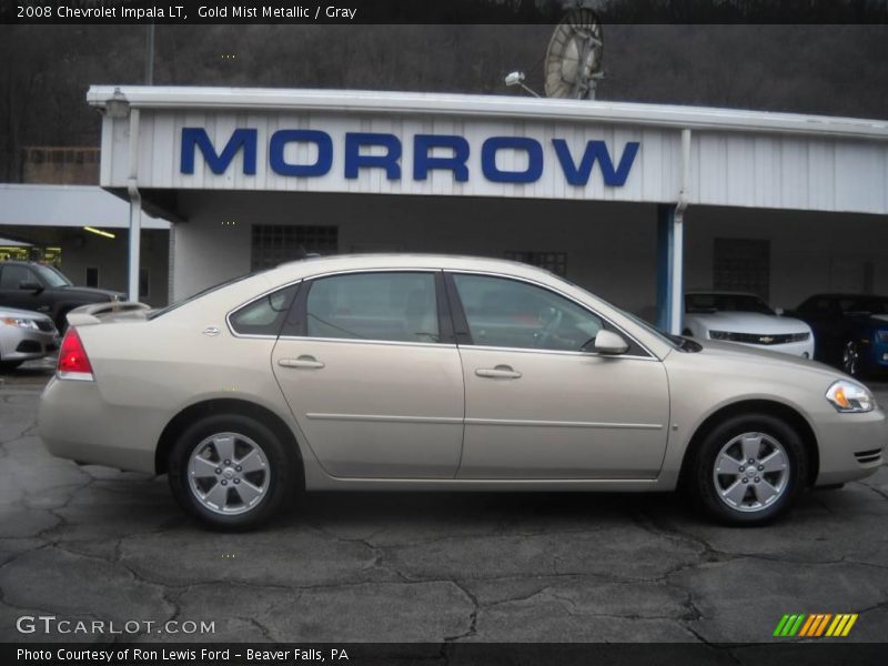 Gold Mist Metallic / Gray 2008 Chevrolet Impala LT