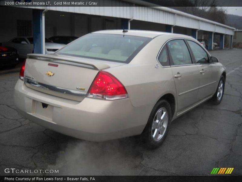 Gold Mist Metallic / Gray 2008 Chevrolet Impala LT
