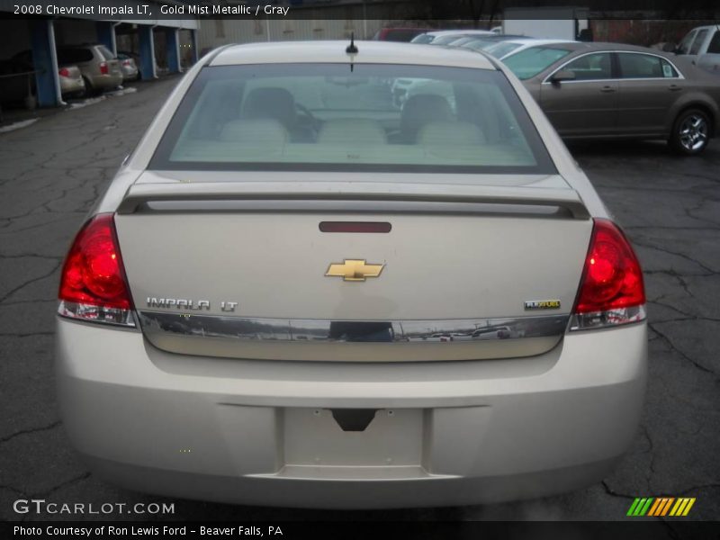 Gold Mist Metallic / Gray 2008 Chevrolet Impala LT
