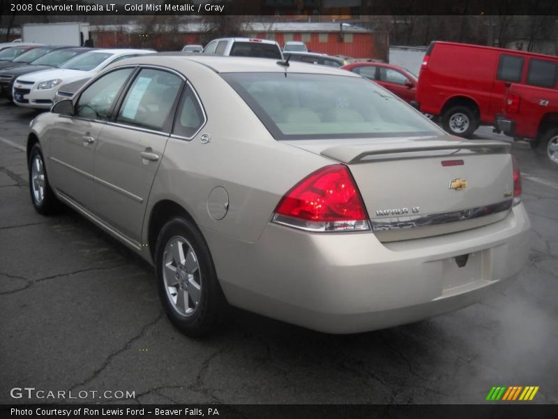 Gold Mist Metallic / Gray 2008 Chevrolet Impala LT