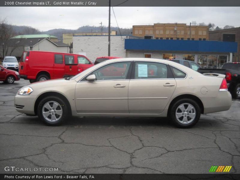 Gold Mist Metallic / Gray 2008 Chevrolet Impala LT