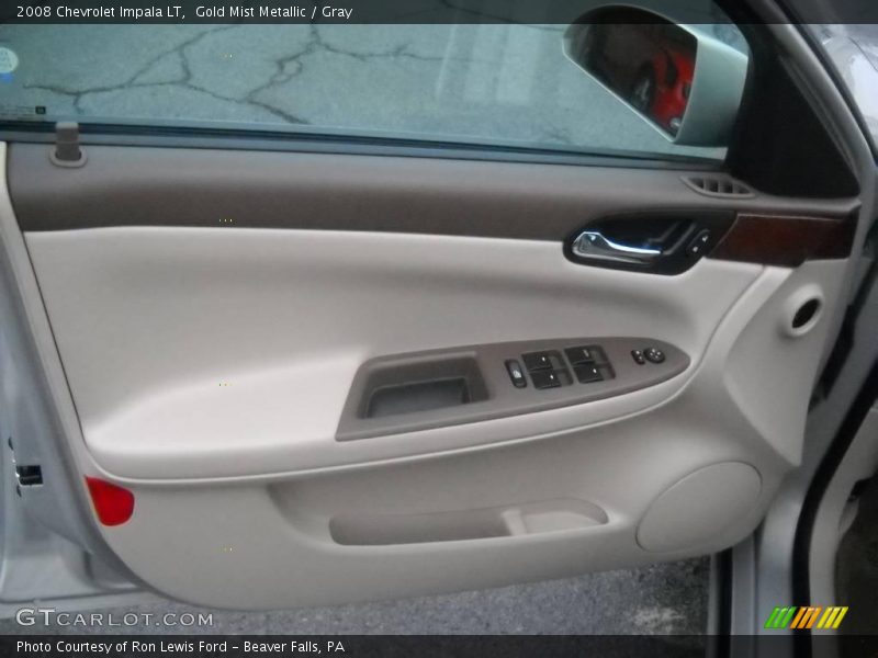 Gold Mist Metallic / Gray 2008 Chevrolet Impala LT