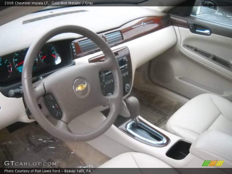 Gold Mist Metallic / Gray 2008 Chevrolet Impala LT