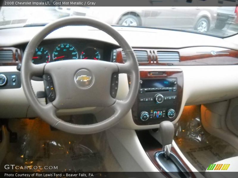 Gold Mist Metallic / Gray 2008 Chevrolet Impala LT