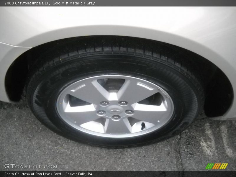 Gold Mist Metallic / Gray 2008 Chevrolet Impala LT