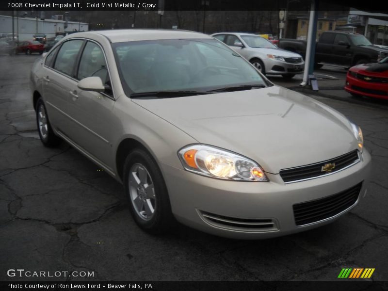 Gold Mist Metallic / Gray 2008 Chevrolet Impala LT