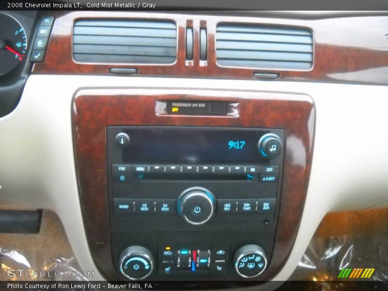 Gold Mist Metallic / Gray 2008 Chevrolet Impala LT