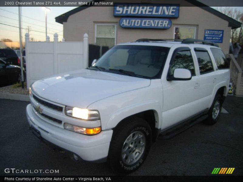 Summit White / Tan/Neutral 2003 Chevrolet Tahoe Z71 4x4