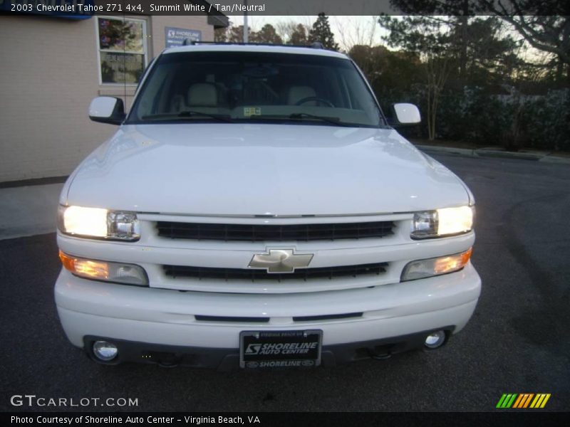 Summit White / Tan/Neutral 2003 Chevrolet Tahoe Z71 4x4