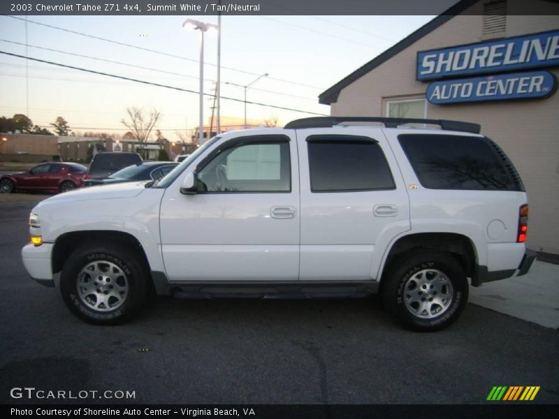 Summit White / Tan/Neutral 2003 Chevrolet Tahoe Z71 4x4