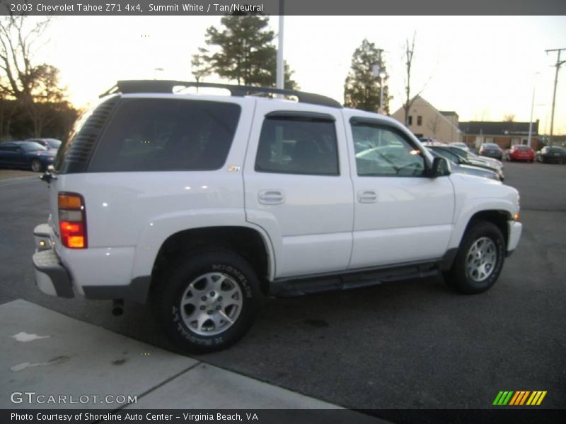 Summit White / Tan/Neutral 2003 Chevrolet Tahoe Z71 4x4