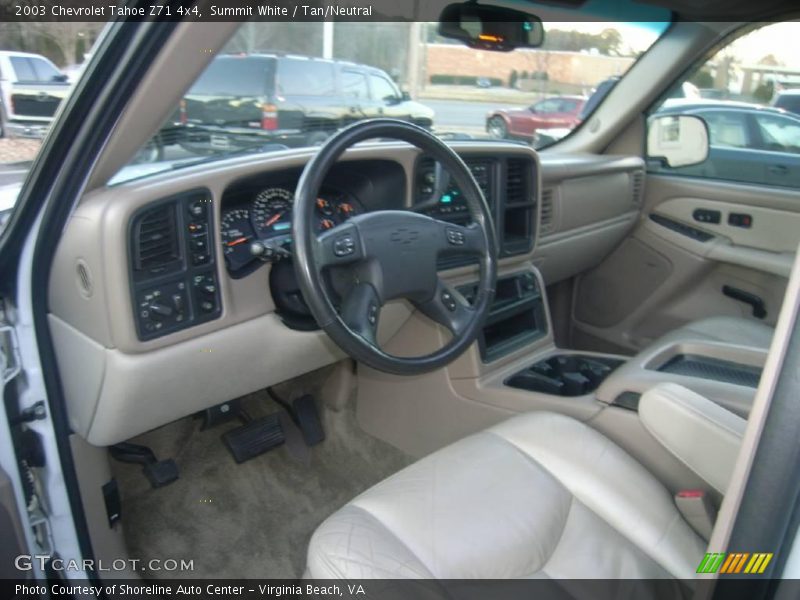 Summit White / Tan/Neutral 2003 Chevrolet Tahoe Z71 4x4