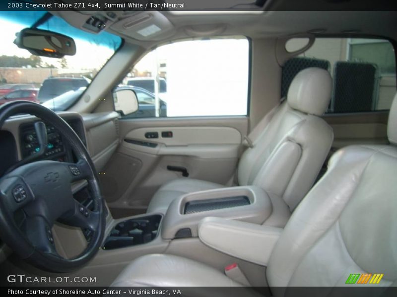 Summit White / Tan/Neutral 2003 Chevrolet Tahoe Z71 4x4