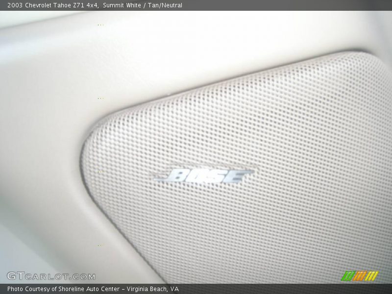 Summit White / Tan/Neutral 2003 Chevrolet Tahoe Z71 4x4