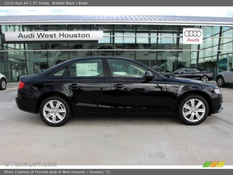 Brilliant Black / Beige 2010 Audi A4 2.0T Sedan
