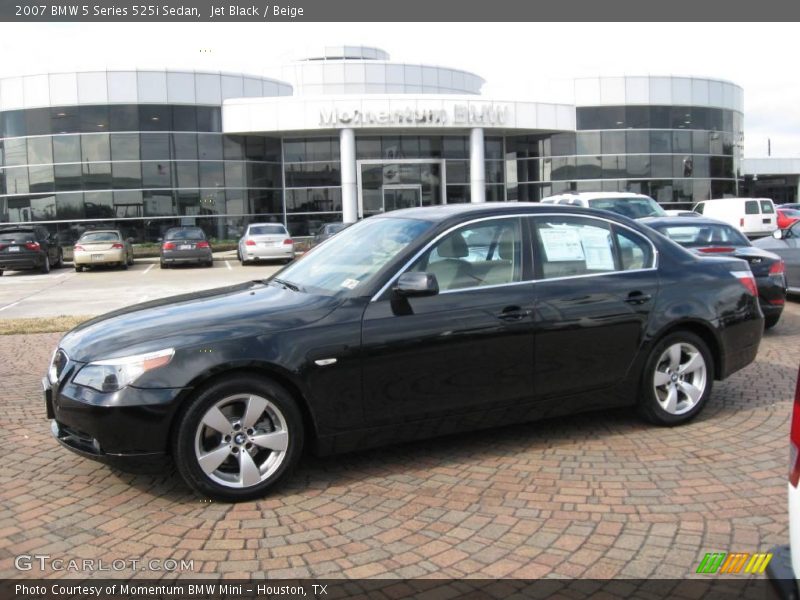 Jet Black / Beige 2007 BMW 5 Series 525i Sedan
