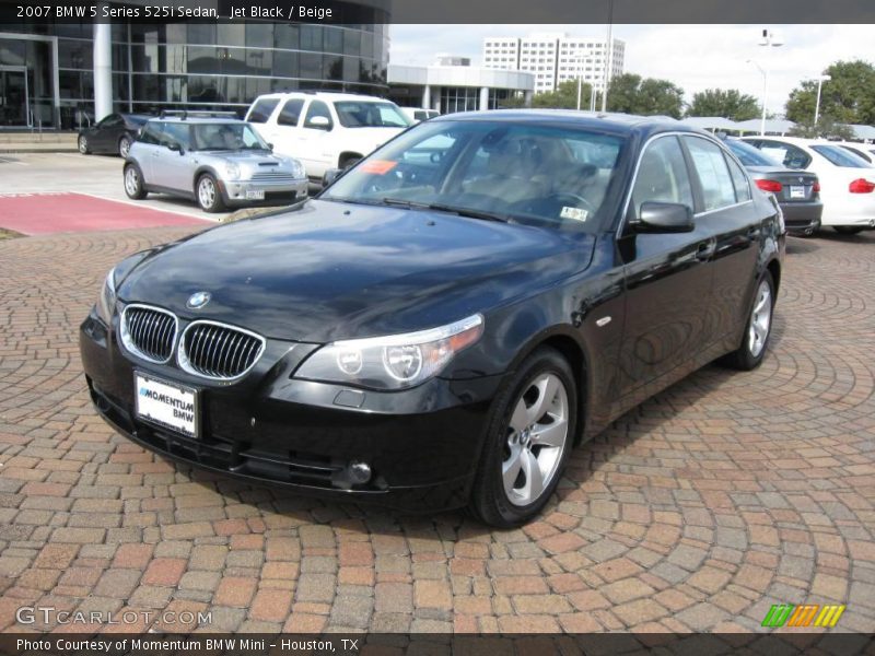Jet Black / Beige 2007 BMW 5 Series 525i Sedan