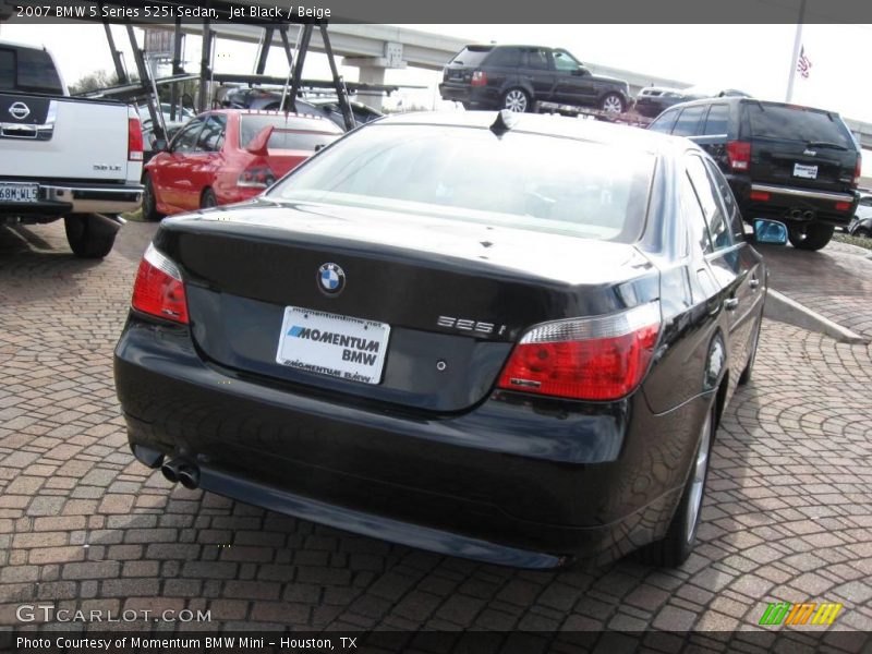 Jet Black / Beige 2007 BMW 5 Series 525i Sedan