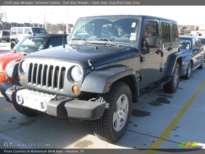 Steel Blue Metallic / Dark Slate Gray/Med Slate Gray 2008 Jeep Wrangler Unlimited Sahara
