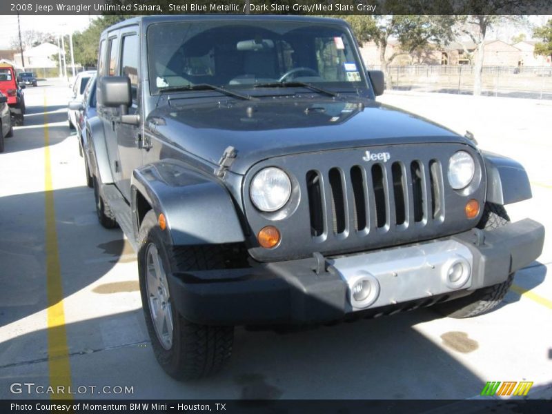 Steel Blue Metallic / Dark Slate Gray/Med Slate Gray 2008 Jeep Wrangler Unlimited Sahara