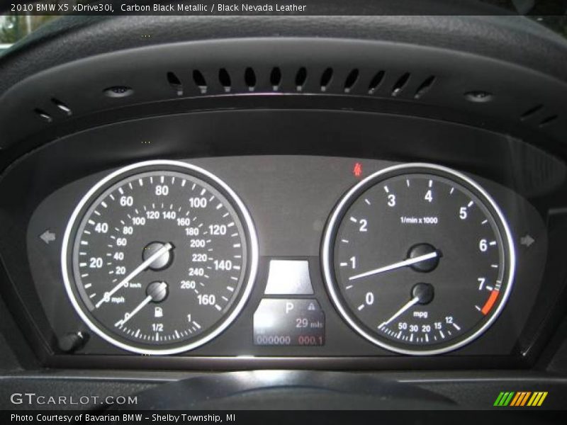 Carbon Black Metallic / Black Nevada Leather 2010 BMW X5 xDrive30i