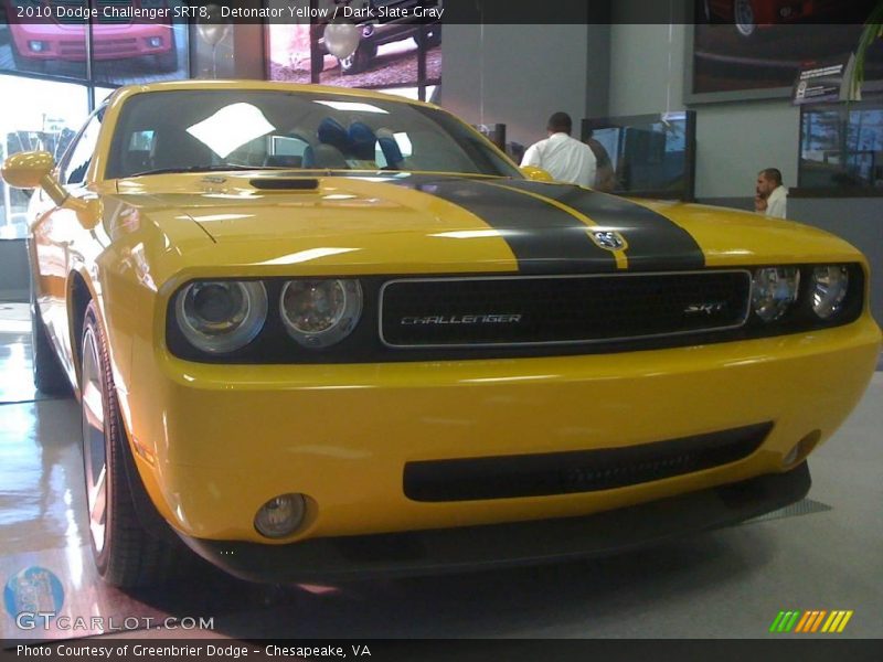 Detonator Yellow / Dark Slate Gray 2010 Dodge Challenger SRT8