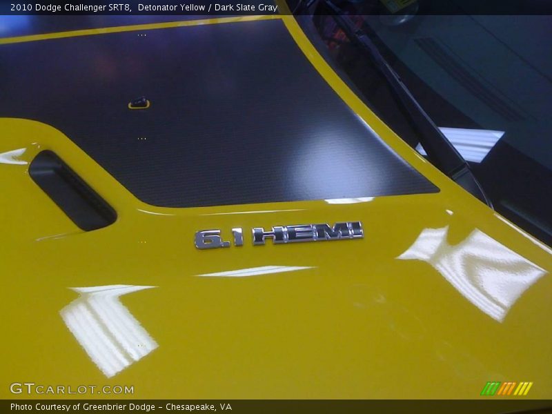 Detonator Yellow / Dark Slate Gray 2010 Dodge Challenger SRT8
