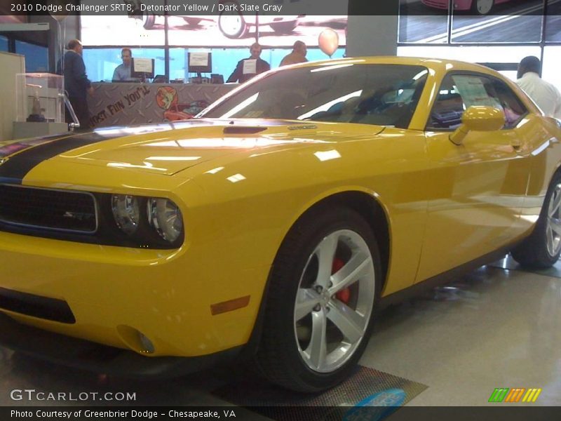 Detonator Yellow / Dark Slate Gray 2010 Dodge Challenger SRT8