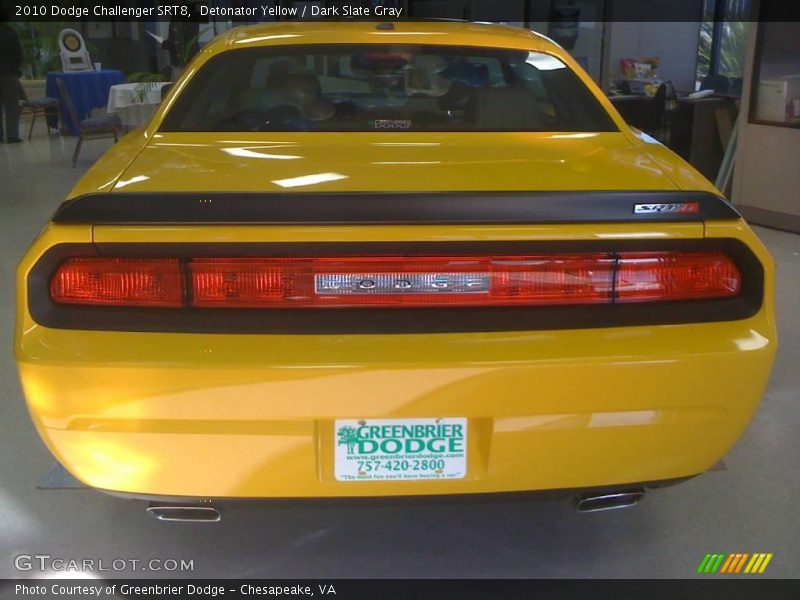 Detonator Yellow / Dark Slate Gray 2010 Dodge Challenger SRT8