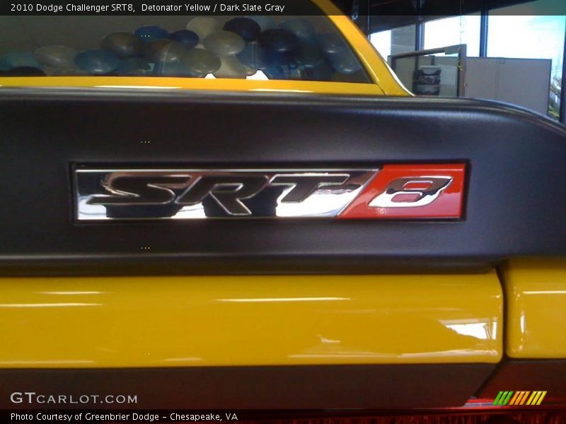 Detonator Yellow / Dark Slate Gray 2010 Dodge Challenger SRT8