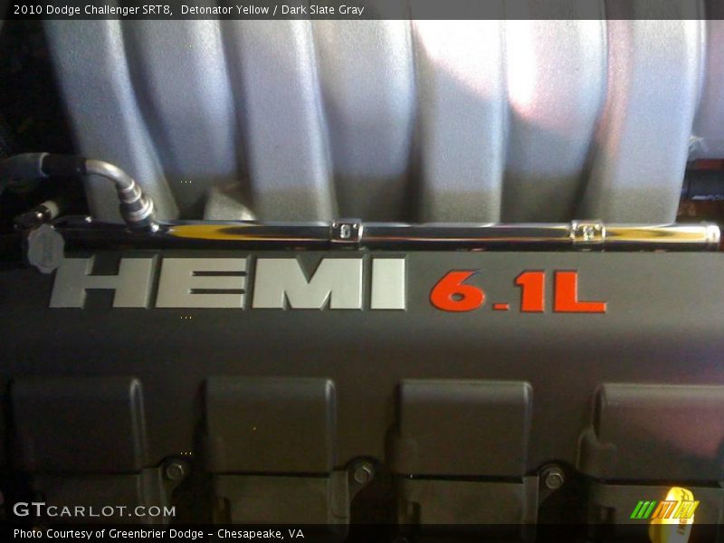 Detonator Yellow / Dark Slate Gray 2010 Dodge Challenger SRT8