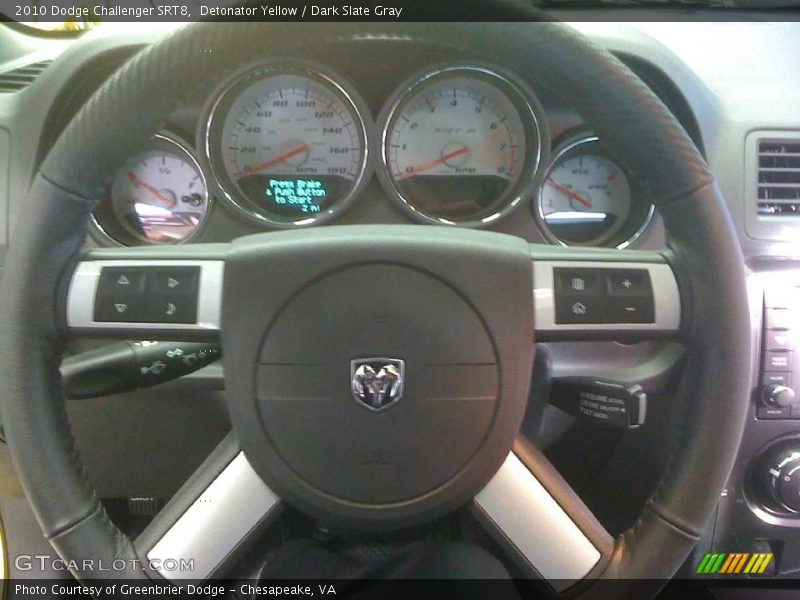 Detonator Yellow / Dark Slate Gray 2010 Dodge Challenger SRT8