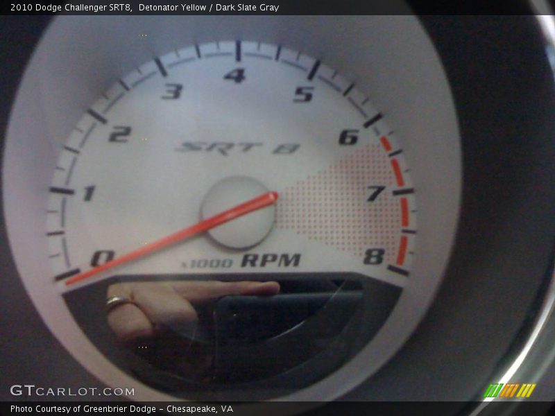 Detonator Yellow / Dark Slate Gray 2010 Dodge Challenger SRT8