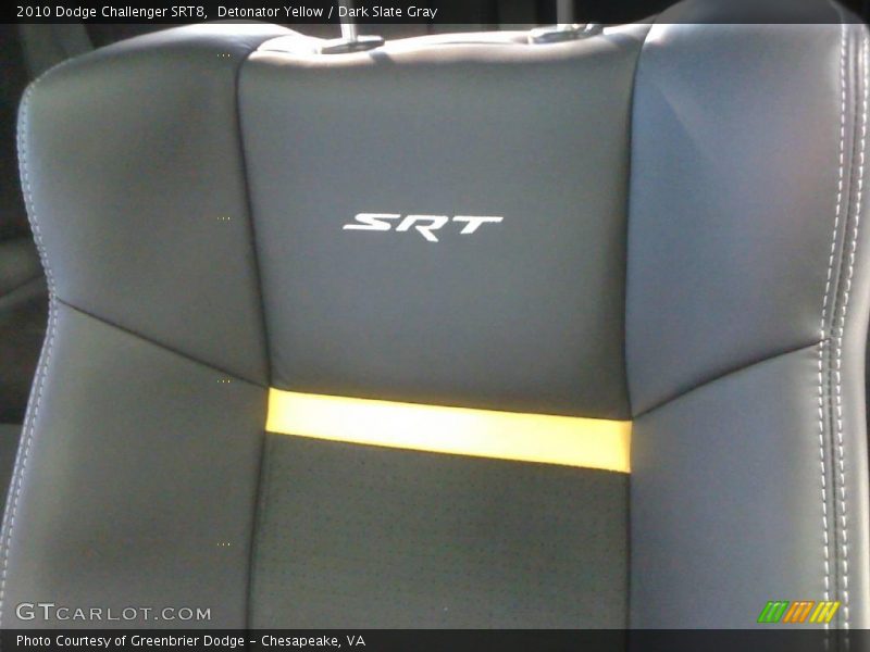 Detonator Yellow / Dark Slate Gray 2010 Dodge Challenger SRT8