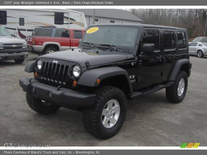 Black / Dark Khaki/Medium Khaki 2007 Jeep Wrangler Unlimited X 4x4