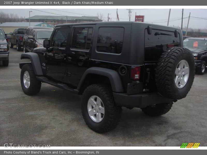 Black / Dark Khaki/Medium Khaki 2007 Jeep Wrangler Unlimited X 4x4