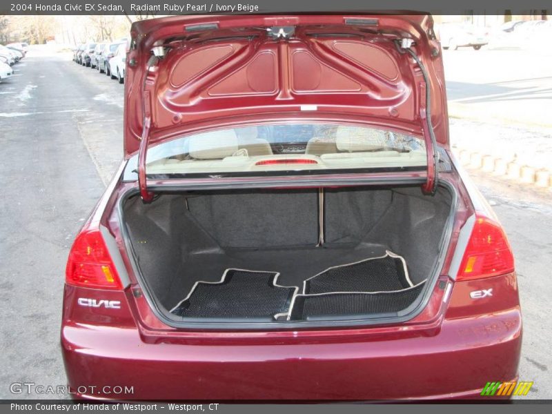 Radiant Ruby Pearl / Ivory Beige 2004 Honda Civic EX Sedan