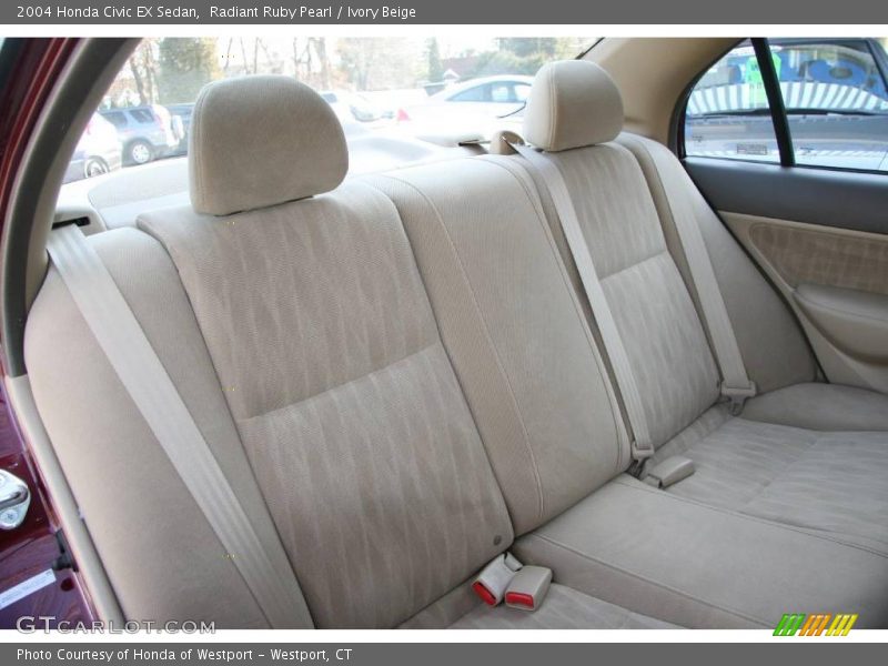 Radiant Ruby Pearl / Ivory Beige 2004 Honda Civic EX Sedan