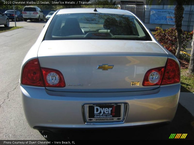 Silver Ice Metallic / Titanium 2010 Chevrolet Malibu LS Sedan