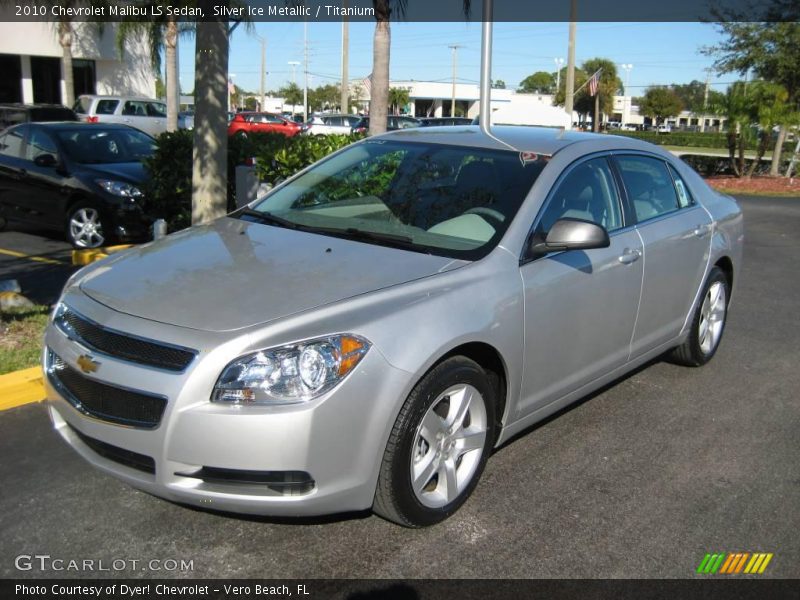 Silver Ice Metallic / Titanium 2010 Chevrolet Malibu LS Sedan